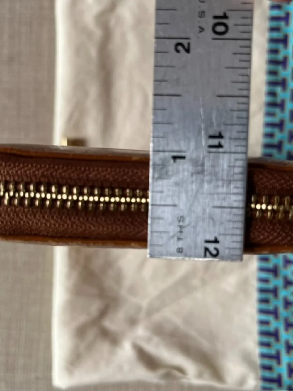 ✨ Tory Burch Zip Continental Wallet Luggage Brown Color ✨